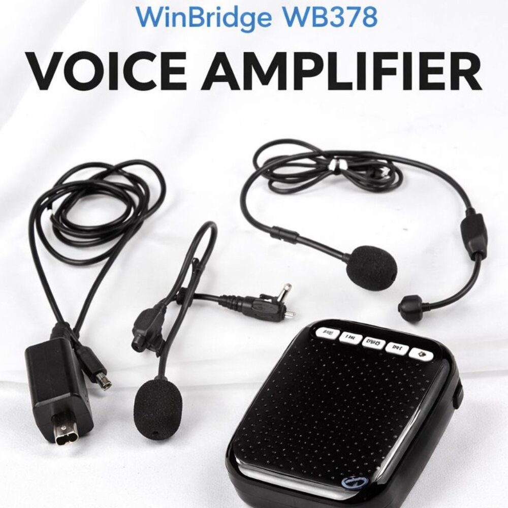 WinBridge WB378 Voice Amplifier w/ 2 Mics | FM Radio